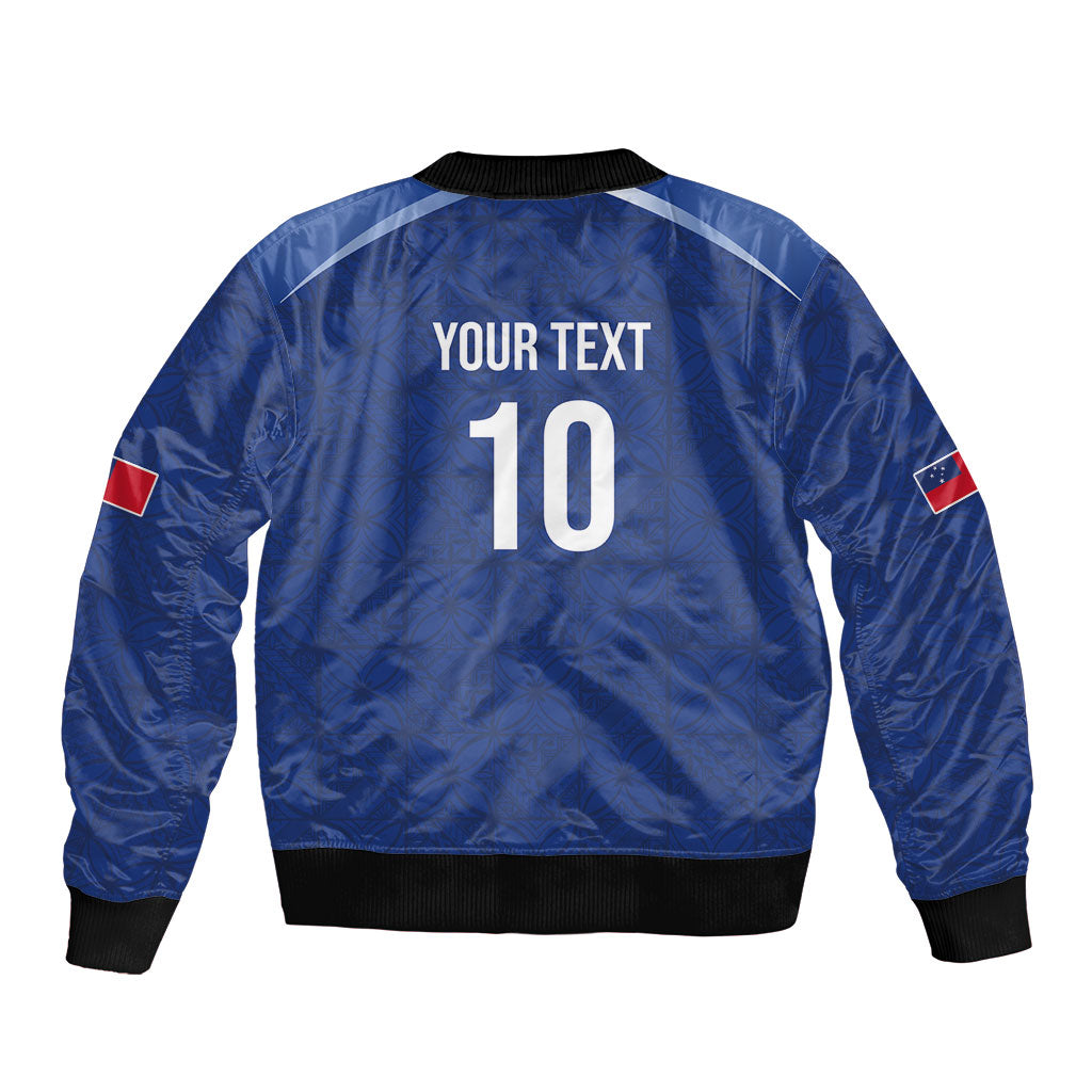 Samoa Rugby Custom Bomber Jacket Six Eight Five to The World - Pacific Motif
