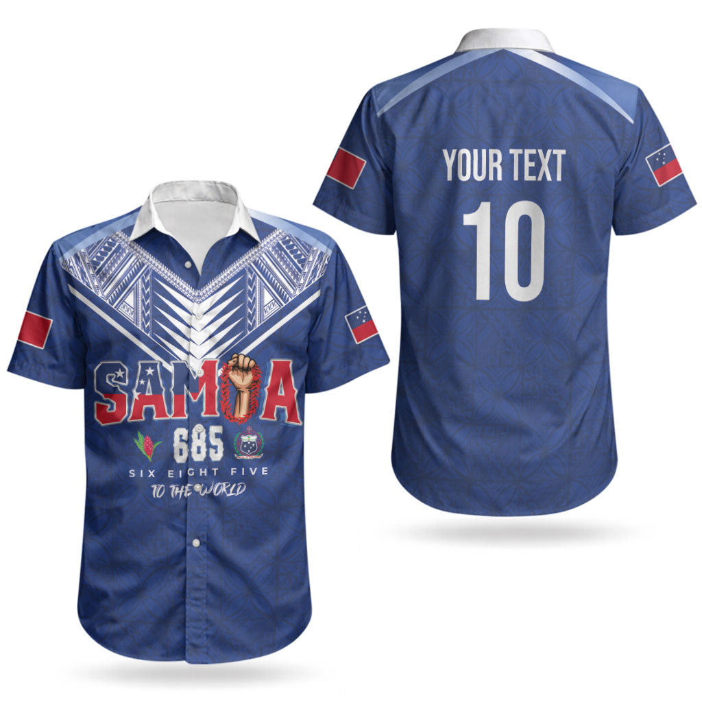 Samoa Rugby Custom Couples Matching Summer Maxi Dress and Hawaiian Shirt Six Eight Five to The World - Pacific Motif
