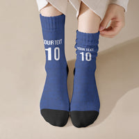 Samoa Rugby Custom Crew Socks Six Eight Five to The World - Pacific Motif LT03 Crew Socks Multicolor - Polynesian Pride