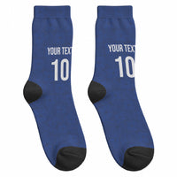 Samoa Rugby Custom Crew Socks Six Eight Five to The World - Pacific Motif LT03 - Polynesian Pride