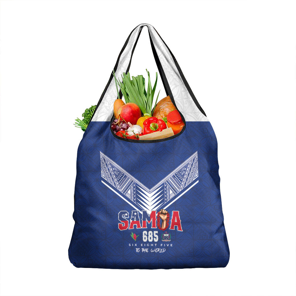 Samoa Rugby Grocery Bag Six Eight Five to The World - Pacific Motif LT03 1-pack One Size Multicolor - Polynesian Pride