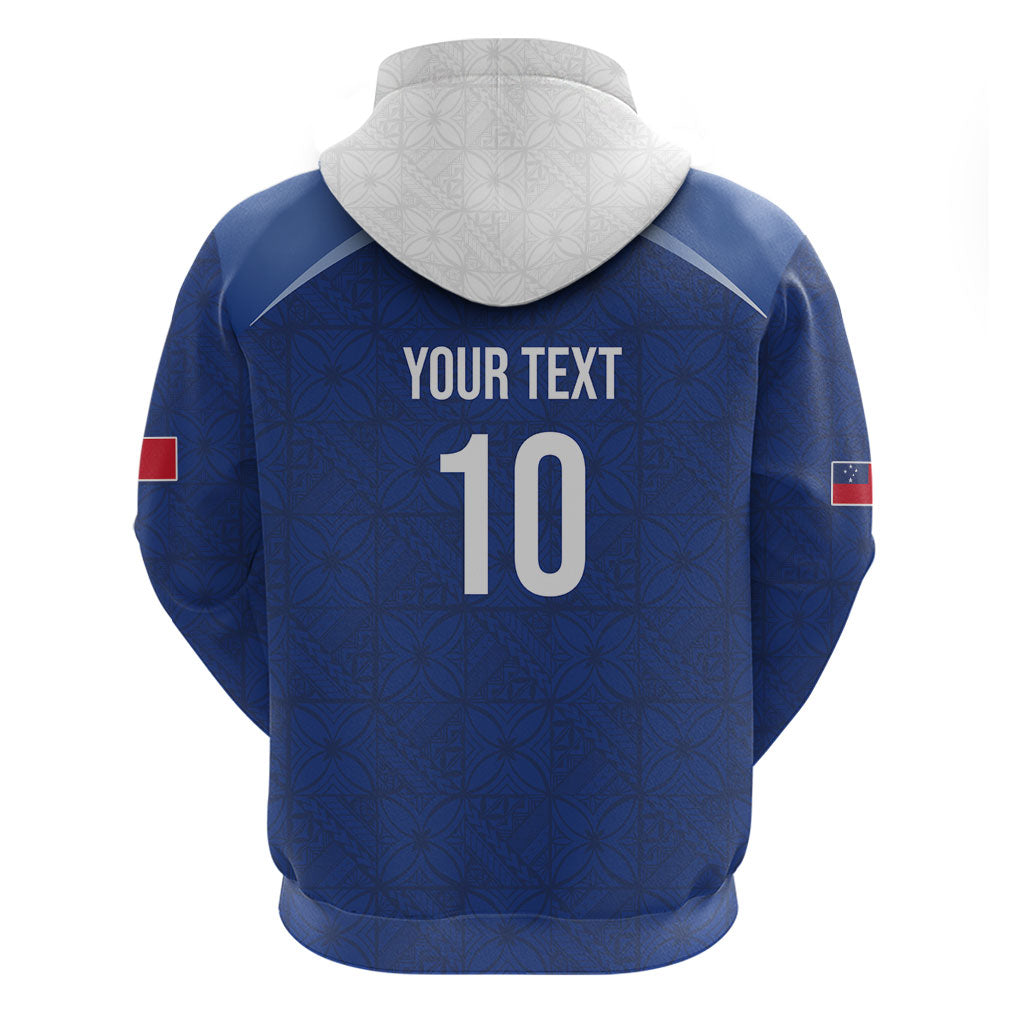Samoa Rugby Custom Hoodie Six Eight Five to The World - Pacific Motif LT03 - Polynesian Pride
