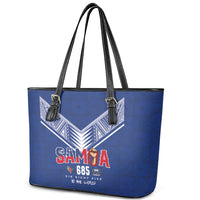 Samoa Rugby Leather Tote Bag Six Eight Five to The World - Pacific Motif LT03 - Polynesian Pride
