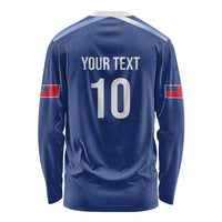 Samoa Rugby Custom Long Sleeve Shirt Six Eight Five to The World - Pacific Motif LT03 - Polynesian Pride