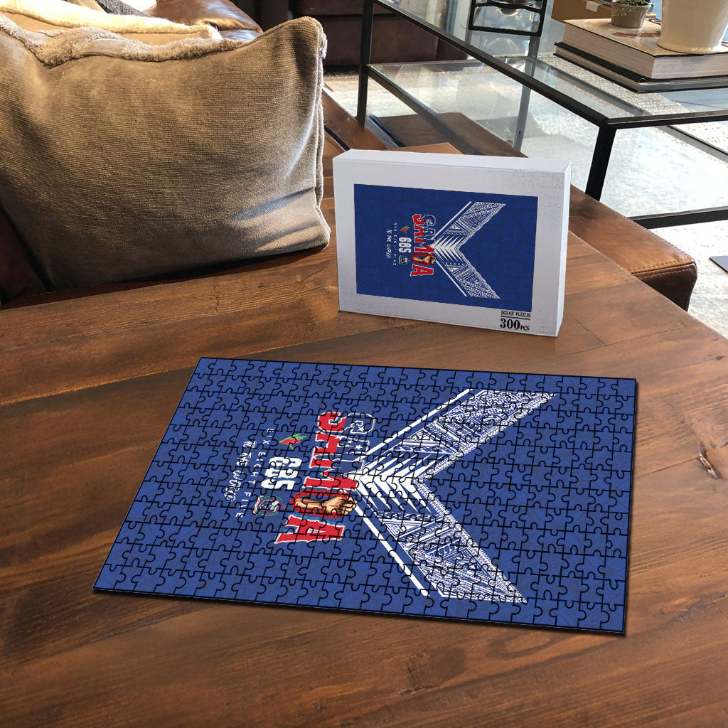 Samoa Rugby Puzzle Six Eight Five to The World - Pacific Motif