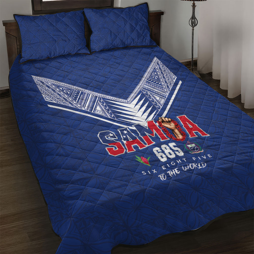 Samoa Rugby Quilt Bed Set Six Eight Five to The World - Pacific Motif