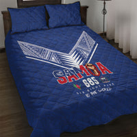 Samoa Rugby Quilt Bed Set Six Eight Five to The World - Pacific Motif