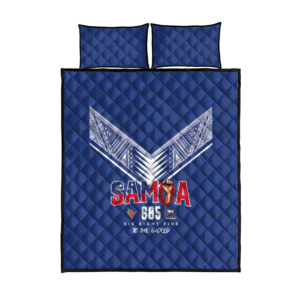 Samoa Rugby Quilt Bed Set Six Eight Five to The World - Pacific Motif