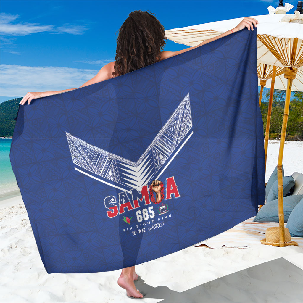 Samoa Rugby Sarong Six Eight Five to The World - Pacific Motif LT03 One Size 44 x 66 inches Multicolor - Polynesian Pride