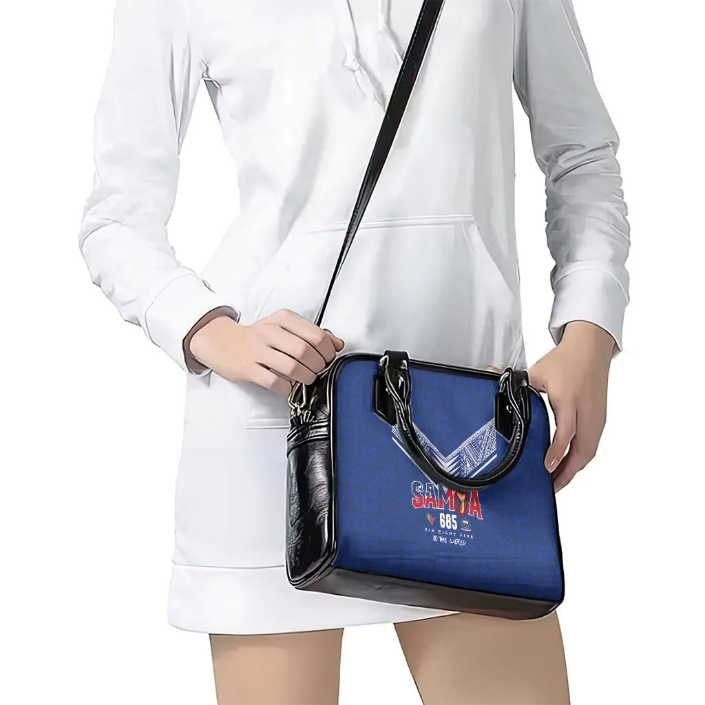 Samoa Rugby Shoulder Handbag Six Eight Five to The World - Pacific Motif