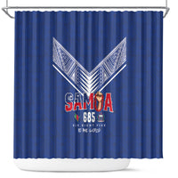 Samoa Rugby Shower Curtain Six Eight Five to The World - Pacific Motif