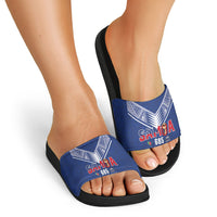 Samoa Rugby Slide Sandals Six Eight Five to The World - Pacific Motif
