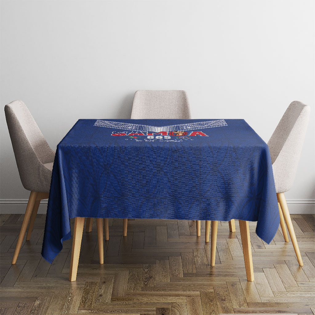 Samoa Rugby Tablecloth Six Eight Five to The World - Pacific Motif