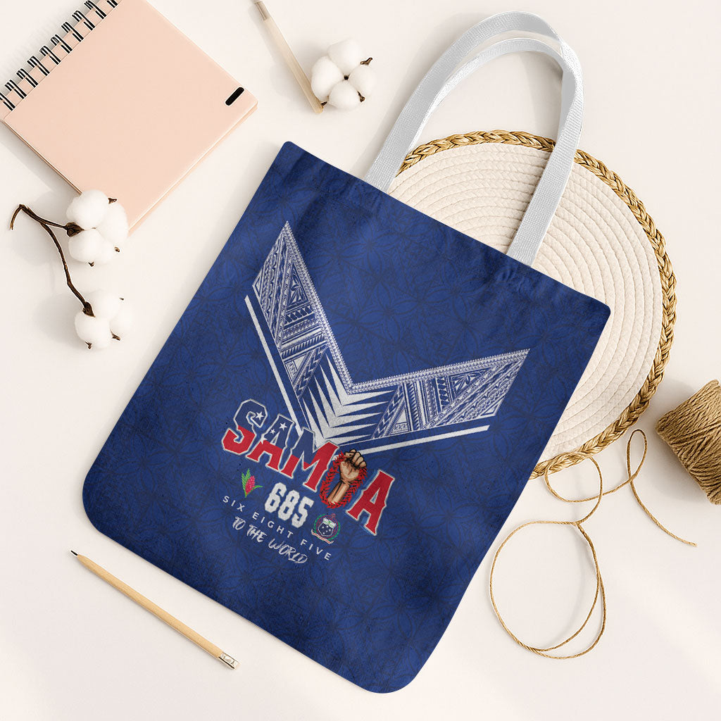 Samoa Rugby Tote Bag Six Eight Five to The World - Pacific Motif
