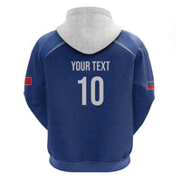 Samoa Rugby Custom Zip Hoodie Six Eight Five to The World - Pacific Motif