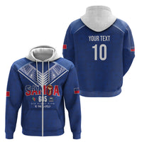 Samoa Rugby Custom Zip Hoodie Six Eight Five to The World - Pacific Motif