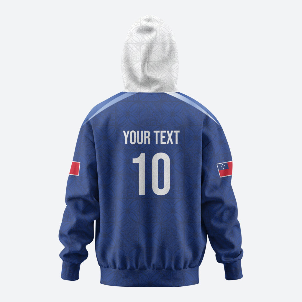 Samoa Rugby Custom Zip Hoodie Six Eight Five to The World - Pacific Motif