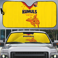 Papua New Guinea Rugby Auto Sun Shade Six Seven Five to The World - Melanesian Pattern LT03 Multicolor - Polynesian Pride