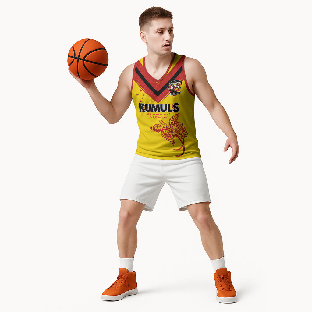 Papua New Guinea Rugby Custom Basketball Jersey Six Seven Five to The World - Melanesian Pattern