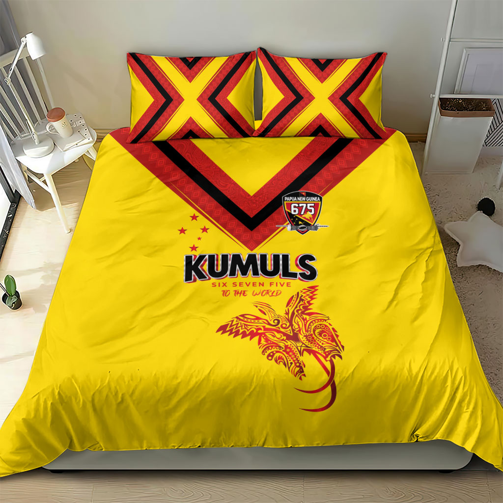 Papua New Guinea Rugby Bedding Set Six Seven Five to The World - Melanesian Pattern