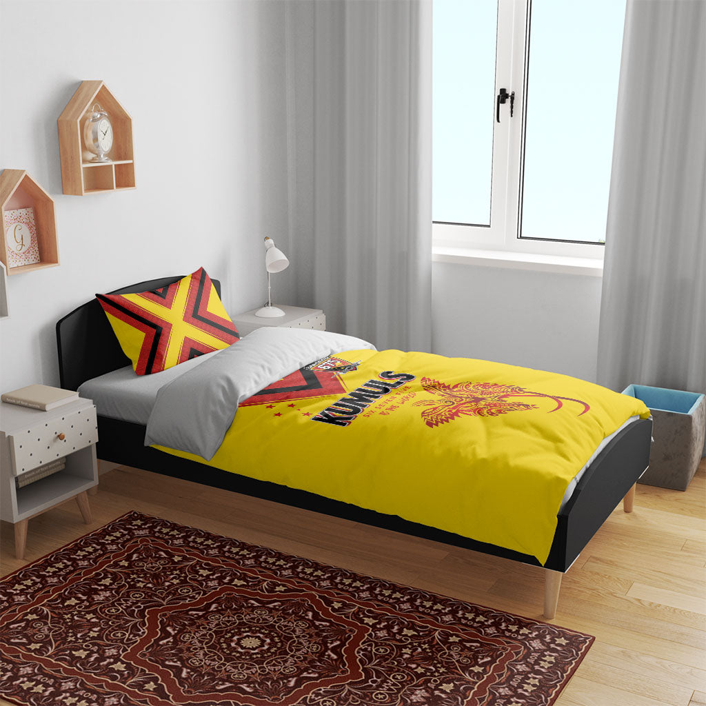 Papua New Guinea Rugby Bedding Set Six Seven Five to The World - Melanesian Pattern