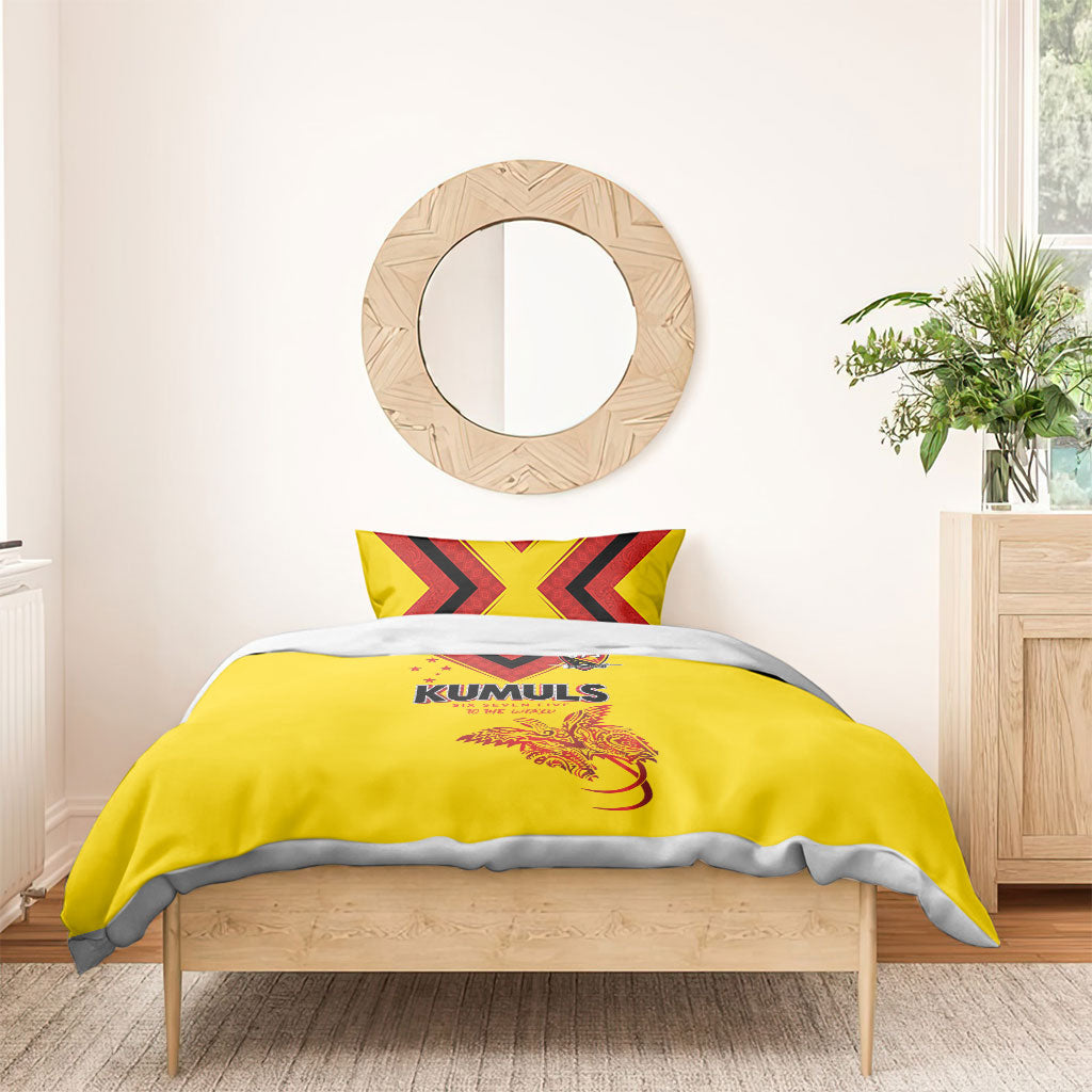 Papua New Guinea Rugby Bedding Set Six Seven Five to The World - Melanesian Pattern