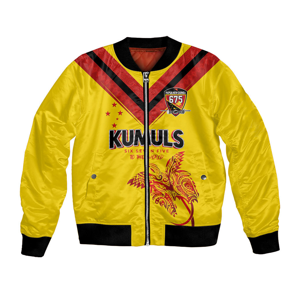 Papua New Guinea Rugby Custom Bomber Jacket Six Seven Five to The World - Melanesian Pattern LT03 Unisex Multicolor - Polynesian Pride