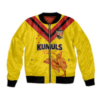 Papua New Guinea Rugby Custom Bomber Jacket Six Seven Five to The World - Melanesian Pattern