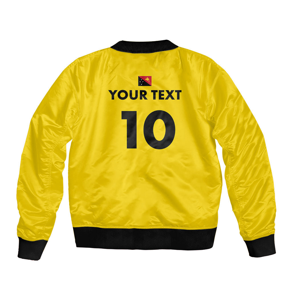 Papua New Guinea Rugby Custom Bomber Jacket Six Seven Five to The World - Melanesian Pattern