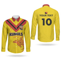Papua New Guinea Rugby Custom Couples Matching Off Shoulder Short Dress and Long Sleeve Button Shirt Six Seven Five to The World - Melanesian Pattern