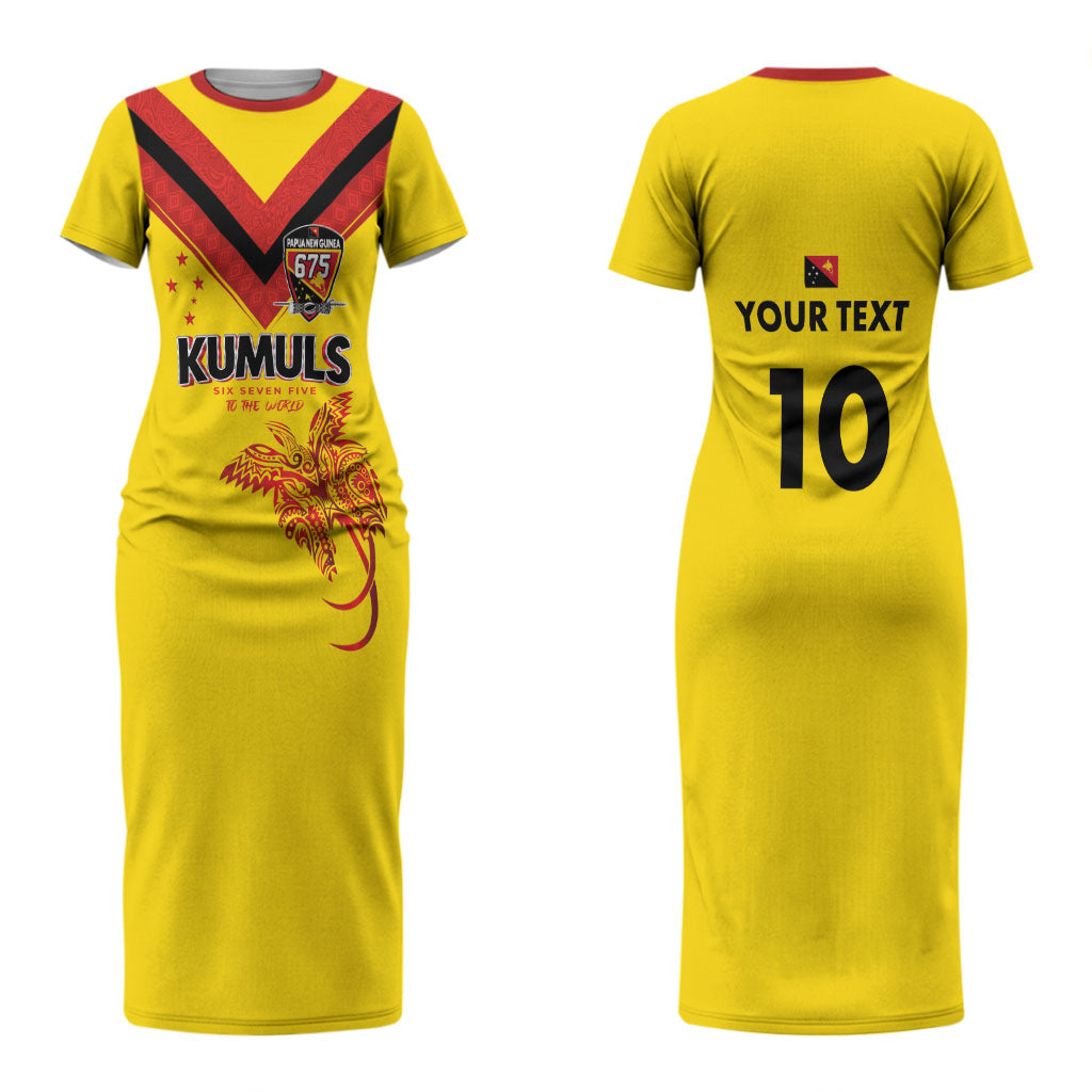 Papua New Guinea Rugby Custom Couples Matching Short Sleeve Bodycon Dress and Hawaiian Shirt Six Seven Five to The World - Melanesian Pattern