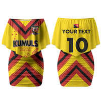 Papua New Guinea Rugby Custom Family Matching Off Shoulder Short Dress and Hawaiian Shirt Six Seven Five to The World - Melanesian Pattern