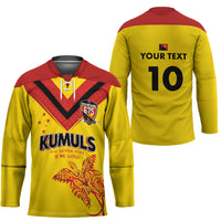 Papua New Guinea Rugby Custom Hockey Jersey Six Seven Five to The World - Melanesian Pattern