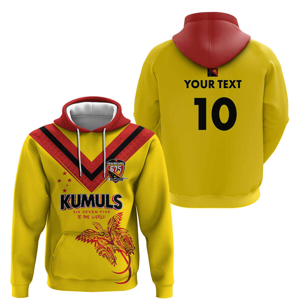 Papua New Guinea Rugby Custom Hoodie Six Seven Five to The World - Melanesian Pattern