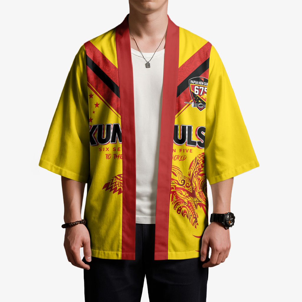 Papua New Guinea Rugby Custom Kimono Six Seven Five to The World - Melanesian Pattern LT03 - Polynesian Pride