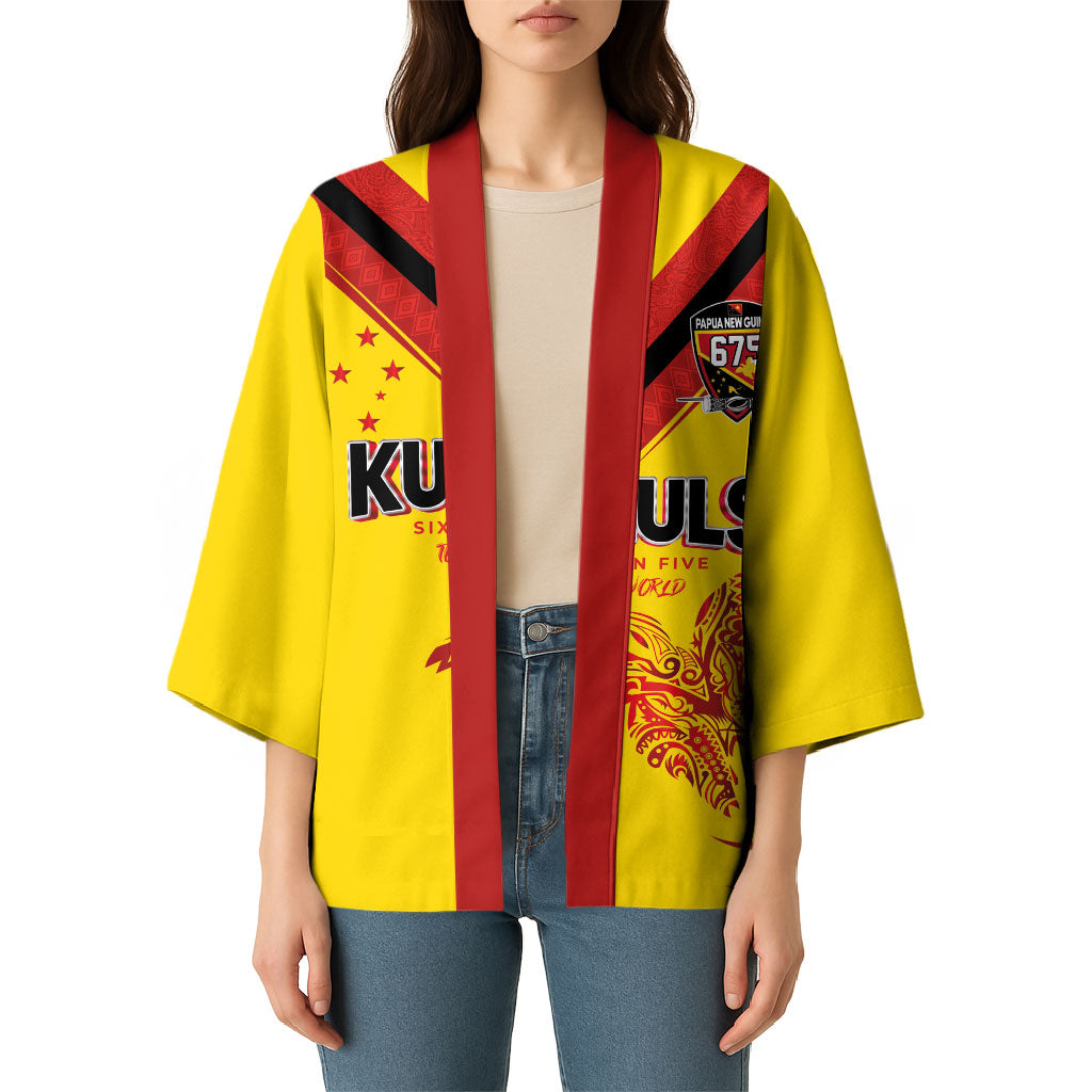 Papua New Guinea Rugby Custom Kimono Six Seven Five to The World - Melanesian Pattern LT03 - Polynesian Pride