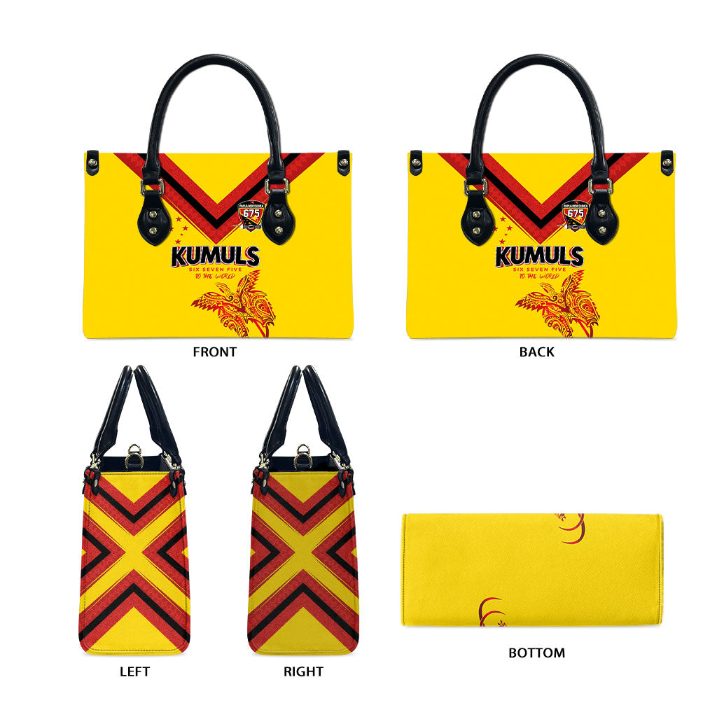 Papua New Guinea Rugby Leather Bag Six Seven Five to The World - Melanesian Pattern