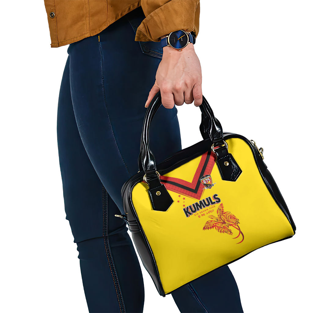Papua New Guinea Rugby Shoulder Handbag Six Seven Five to The World - Melanesian Pattern