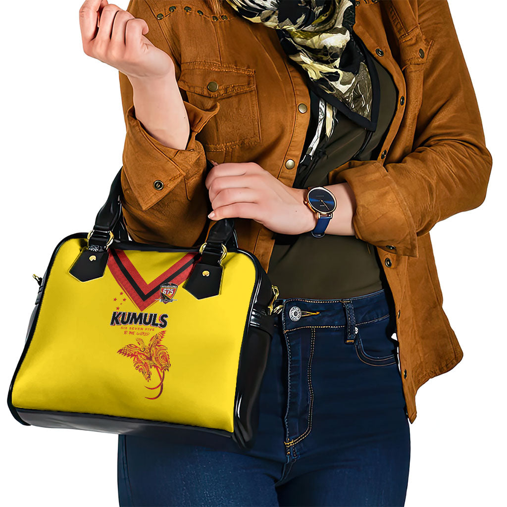 Papua New Guinea Rugby Shoulder Handbag Six Seven Five to The World - Melanesian Pattern