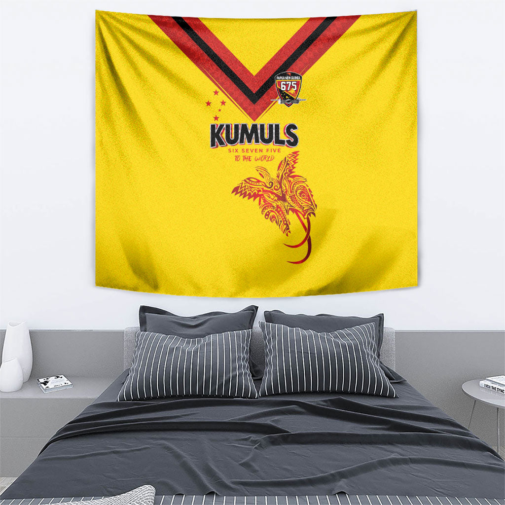 Papua New Guinea Rugby Tapestry Six Seven Five to The World - Melanesian Pattern LT03 - Polynesian Pride