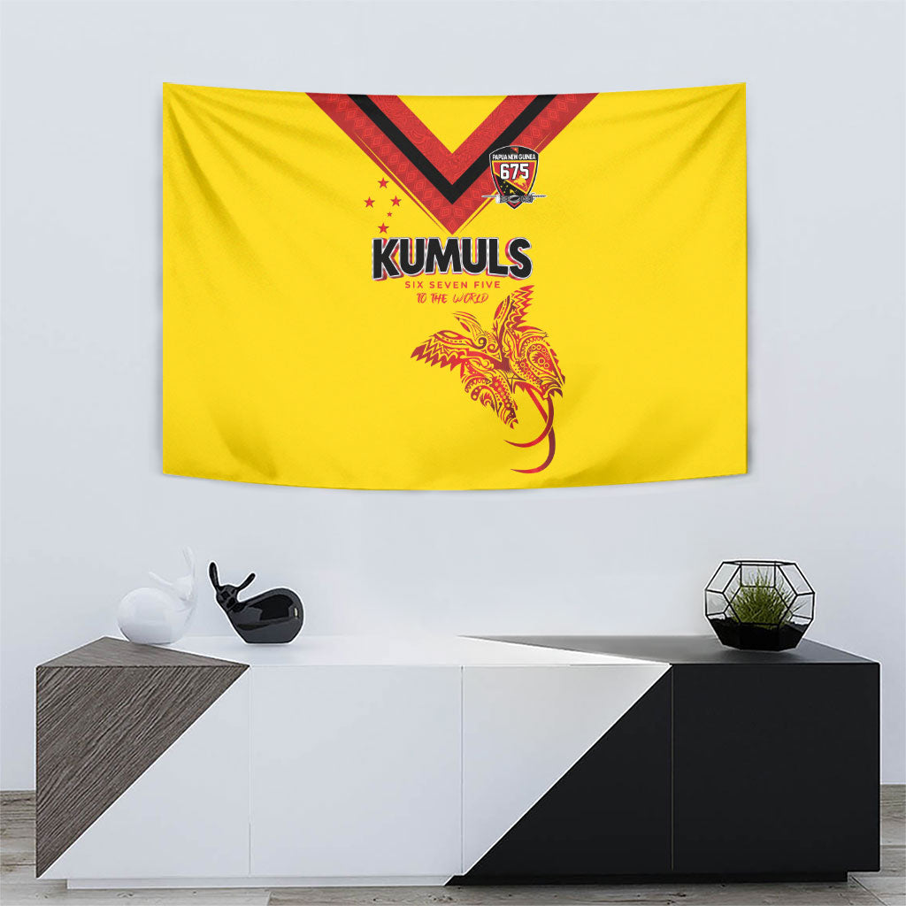 Papua New Guinea Rugby Tapestry Six Seven Five to The World - Melanesian Pattern LT03 - Polynesian Pride