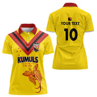Papua New Guinea Rugby Custom Women Polo Shirt Six Seven Five to The World - Melanesian Pattern