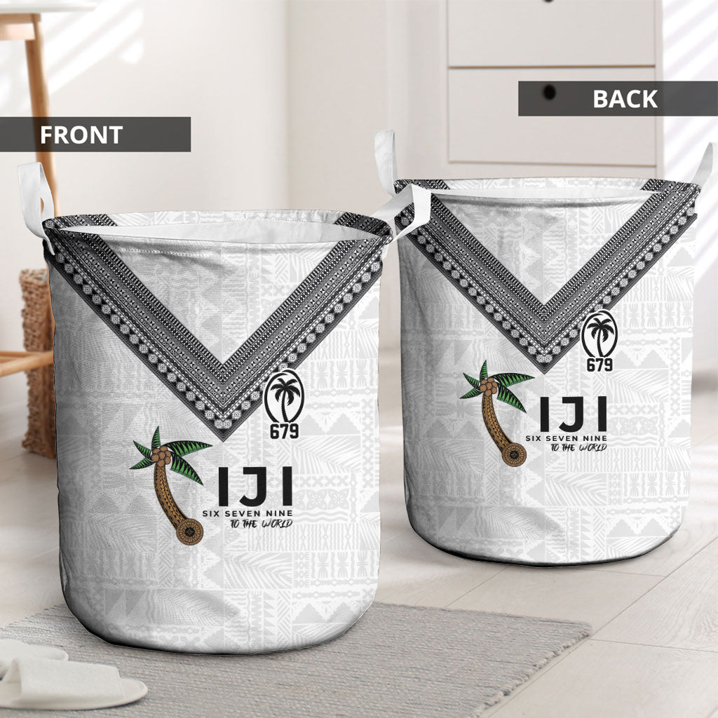 Fijian Rugby Laundry Basket Six Seven Nine to The World - Tapa Pattern