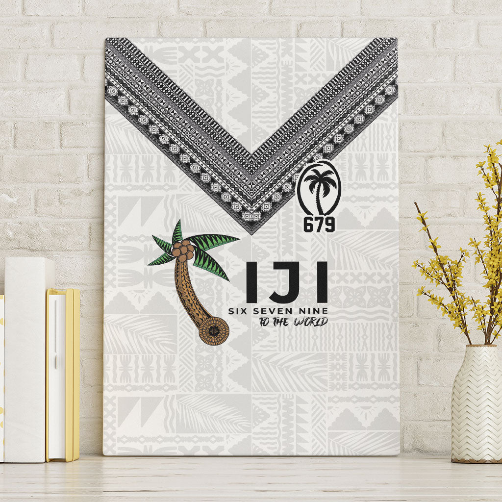 Fijian Rugby Canvas Wall Art Six Seven Nine to The World - Tapa Pattern LT03 Without Frame Multicolor - Polynesian Pride