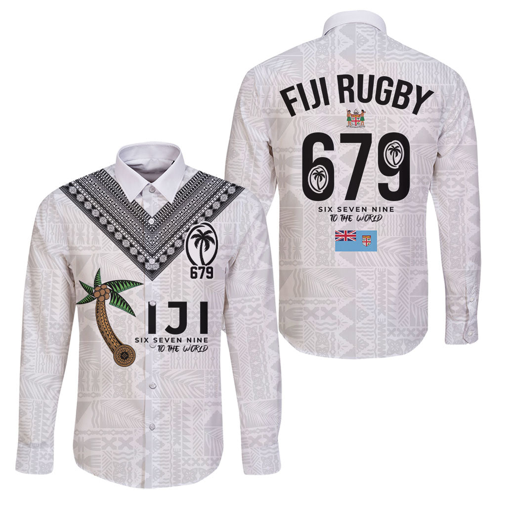 Fijian Rugby Family Matching Long Sleeve Bodycon Dress and Hawaiian Shirt Six Seven Nine to The World - Tapa Pattern