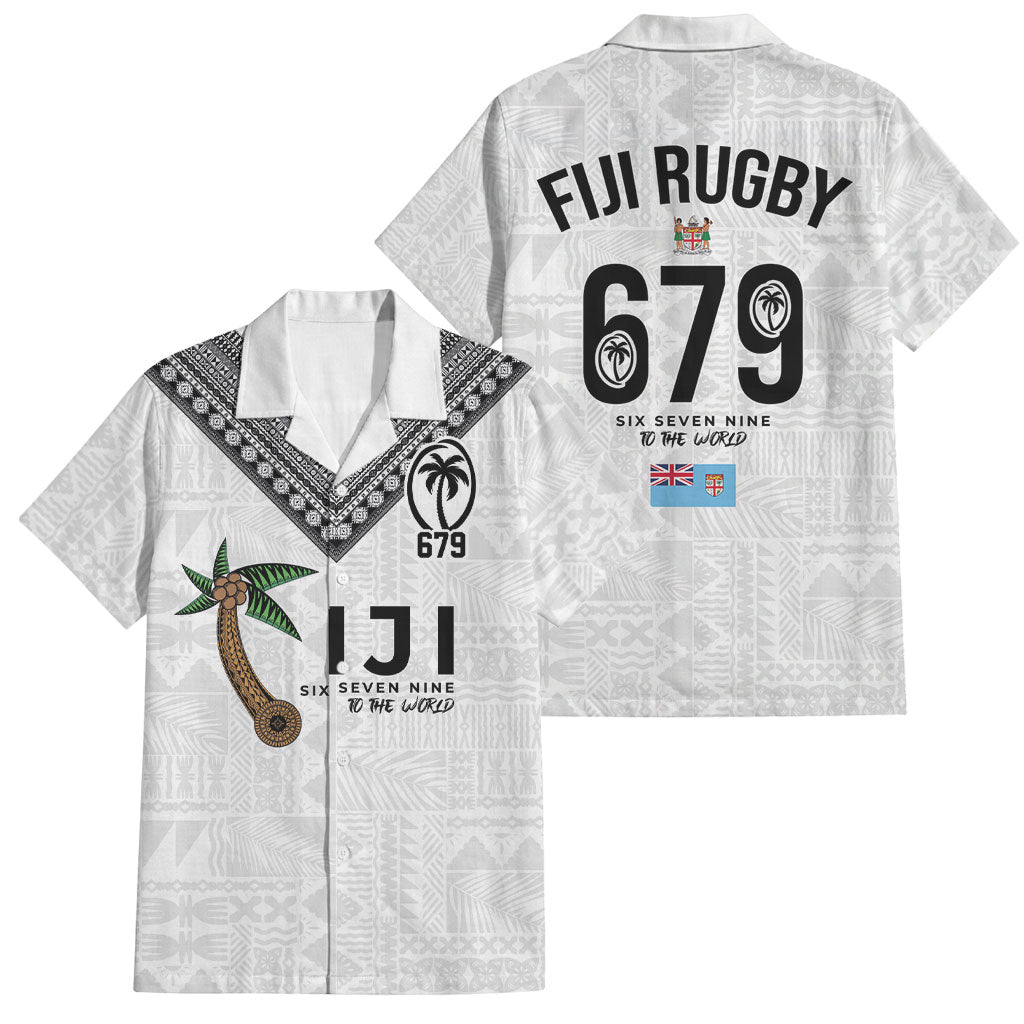 Fijian Rugby Family Matching Puletasi and Hawaiian Shirt Six Seven Nine to The World - Tapa Pattern