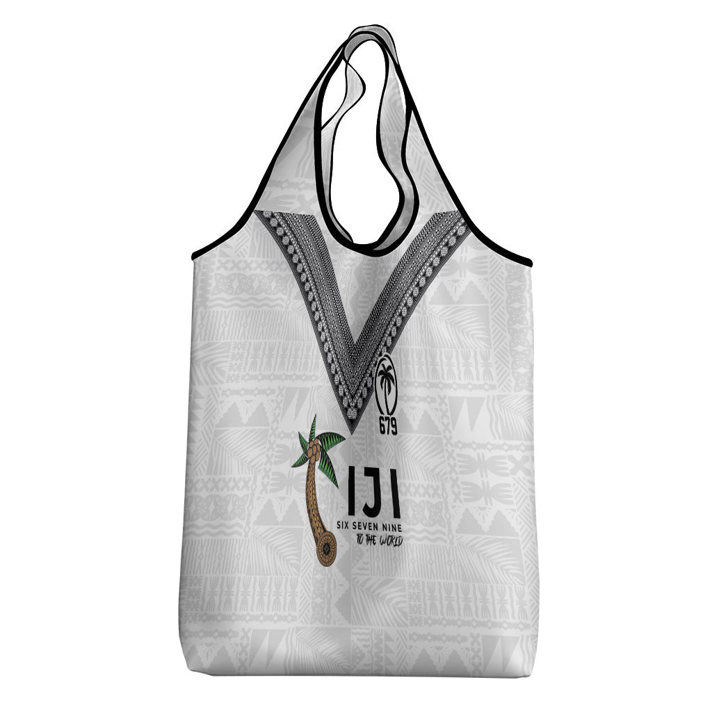 Fijian Rugby Grocery Bag Six Seven Nine to The World - Tapa Pattern