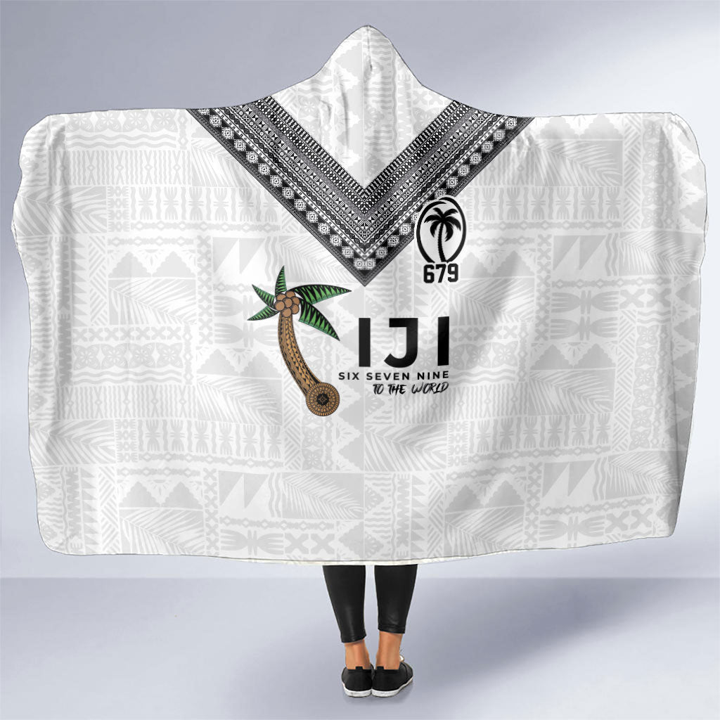 Fijian Rugby Hooded Blanket Six Seven Nine to The World - Tapa Pattern LT03 One Size Multicolor - Polynesian Pride