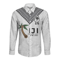 Fijian Rugby Long Sleeve Button Shirt Six Seven Nine to The World - Tapa Pattern LT03 Unisex Multicolor - Polynesian Pride
