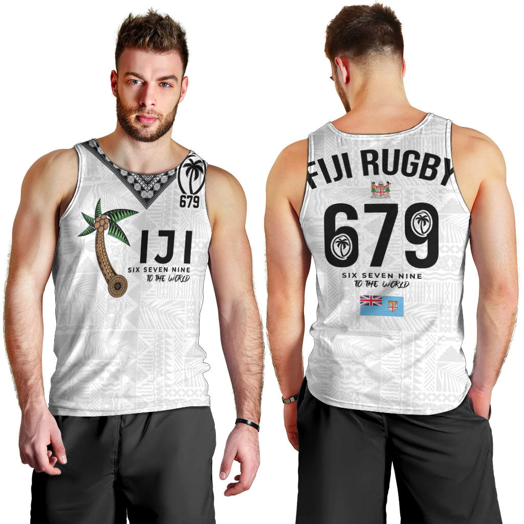 Fijian Rugby Men Tank Top Six Seven Nine to The World - Tapa Pattern LT03 - Polynesian Pride